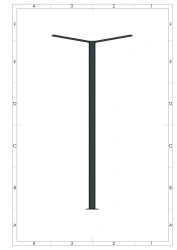 Steel outdoor lighting supports OTKVf 180-9,0-2-180