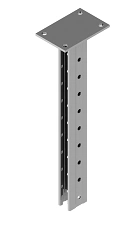 Traverse beam SMUP 41x61x00T-000, with overall dimensions from 41x61x2,0x200 mm to 41x61x3,0x2000 mm, with metal thickness from 