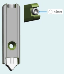 Balcony latch, article no. 250935