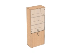 Document cabinet with transparent/tinted glass, tall, wide 800*405*2025 mm UpShDS-8