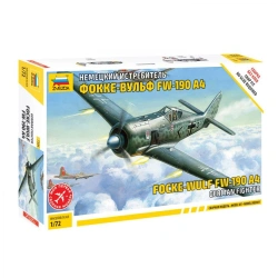 Assembled model German Focke-Wolf FW-190 A4 fighter aircraft