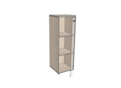 Single-door shelving unit, medium, narrow 406*402*1220 mm ASUZ-2