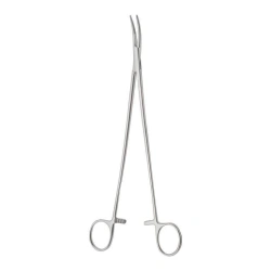 TZ-01-288-24 Toothed hemostatic clamp, vertically curved, 240 mm
