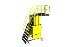 Aluminium 3AL1 adjustable platform ladder with mechanical hoist drive