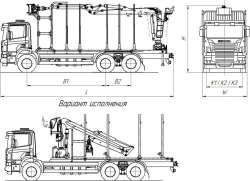Sorting truck with GM/CMU (logging truck with GM/CMU) 5908XA