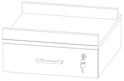 Hanging container with 1 drawer, art. no. EVL290