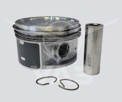 Piston with piston pin, with piston and retaining rings Set 405000.1064018-52