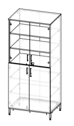 Metal cupboard for crockery RM 06/09