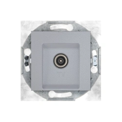 CADUCEUS ALING PRESTIGE Single flush-mounted aerial TV/FM socket, silver, art. no. 6012I.S (mechanism). 6012I.S (mechanism)