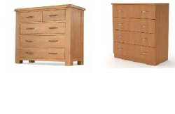Wooden chest of drawers