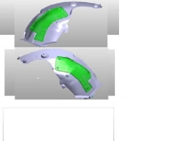 Rear part of front left fender liner
