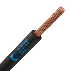 Power cable for non-stationary laying, flexible with copper conductors, with insulation and sheathing made of thermoplastic elas