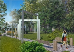 Small decorative arch made of stainless steel