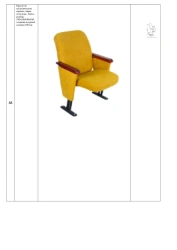 Armchair on a metal frame, brand "Sputnik-Lite", size: 530×520/690×910, seat cushion thickness 100 mm