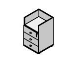 Side table. Set of furniture "Gamma"