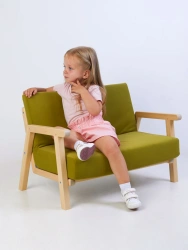 Children's sofa Aurora / green