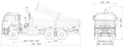 Dump trucks without CMU with diesel engine, GVW more than 20 tonnes, type 57525 modifications: 57525N on the basis of KAMAZ chas