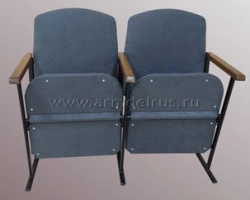 Armchair on a metal frame, model "Theatrical - 2H"