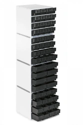 Industrial furniture, including antistatic (ESD) Viking: SP, modular stationary component storage rack
