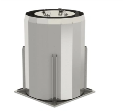 Radial roof ventilators with upward flow outlet CROV