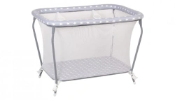 Polini kids Classic Playpen Stars, grey-white, article number 0002122-16
