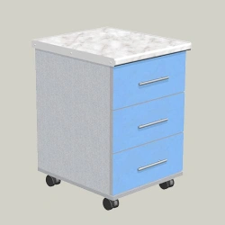 Rolling three-drawer cabinet model TMF-4