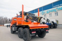 Timber hauler UST brand modification 5453LB-01 with CMU: OMTL-70-01, OMTL-120-02, VM10L74 on KAMAZ 43118-A5, 43118-50, 43118-RR,