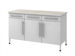 Wall-mounted table on metal pedestal 1500 PTJAKp