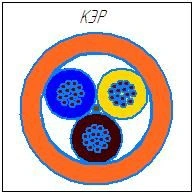 Cable for electrical exploration KER