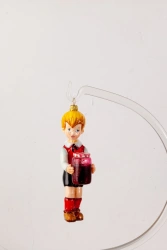 Licence Christmas tree toy made of glass "Baby with jam"