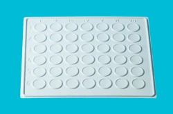 Disposable 42 well polymer immunoassay plate (white). Item No.: M-06