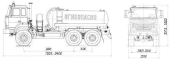 Tank truck for oil and gas condensate collection AKN/AKNS 4680L0 on URAL chassis 55571-4151-78, 55571-4151-80, 55571-41-51-82.