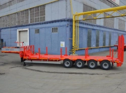 Semitrailer Politrans 94165-040. In the version: metal platform with spring suspension.