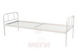KF0-01-"MSC" (MSC-122) - General hospital bed with single bed, without wheels, metal backrests, bed - steel grid