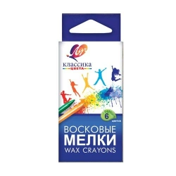 Wax crayons "Classic" 6 colours.