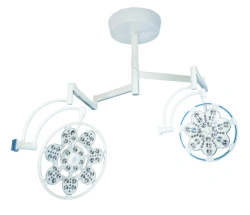 Surgical ceiling luminaire with emergency power supply adjustable two-block "EMALED 500/300"