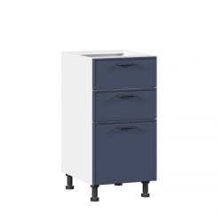 Indigo LD.298800.000 Front set for kitchen cabinet 400 with 3 drawers LUX (4) (Dark blue)