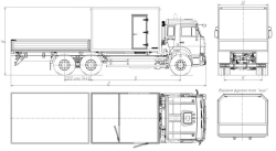 Truck trucks mod. 8751P1, 8751P4 without CMU on the basis of KAMAZ chassis mods. 65115-37, 65117-37