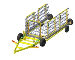 Universal soil tillage machine with heavy tooth-spring harrows UPA-BZP-25