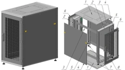 Telecommunication cabinet ??-?-24U-600?1215?1000-??