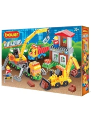 Children's developmental toy Bauer series "Construction" set "Construction site with crane, truck and tractor"
