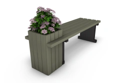 Bench with cachepot