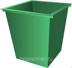 Metal containers for the collection of household waste and food waste.