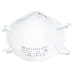 Filtering half-mask for protection against aerosols of the VM trade mark, VM 8100 series: models VM 8101 protection class FFP1 N