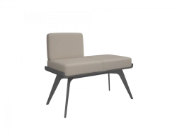 Bench 2-seater with backrest