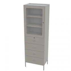 Medical metal cabinet with two compartments for treatment rooms SHM2-01-"MEDMEL".