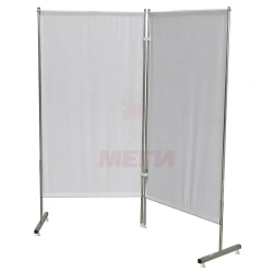 SHM-"MSC"(MSC-25302-01) Medical screen of stainless steel, without wheels, two-sectional