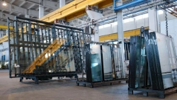Glued glazed units for construction purposes