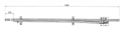 Straight frame rail with curved shank of the project 2768.01.000RK2