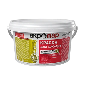Acrylic Matte Exterior Paint "Akromar" for Various Surfaces